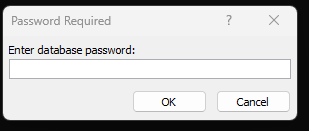 Database Password Prompt