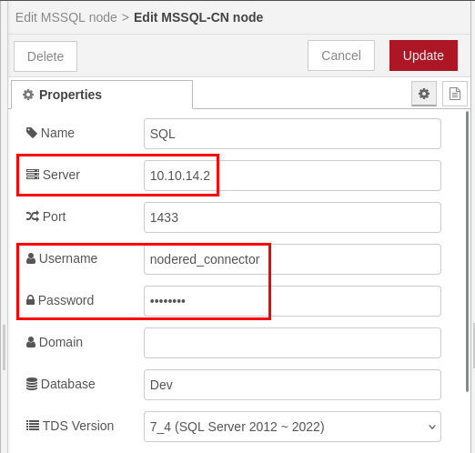 Edited SQL Connection